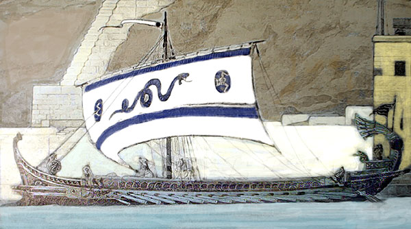 Ricostruzione di una nave greca