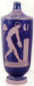 Lekythos a figure rosse con un atleta